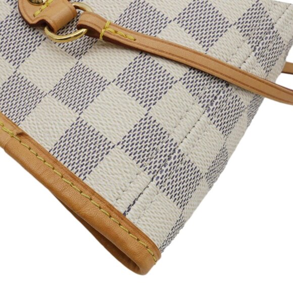 LOUIS VUITTON  Neverfull MM Damier Azur Tote Shoulder Bag Rose Ballerine - Picture 6 of 14